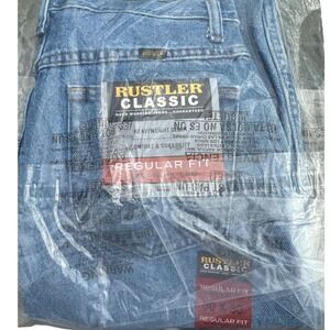 Rustler Classic Regular Straight Leg Jeans Heavyweight Denim Light Wash 30x30